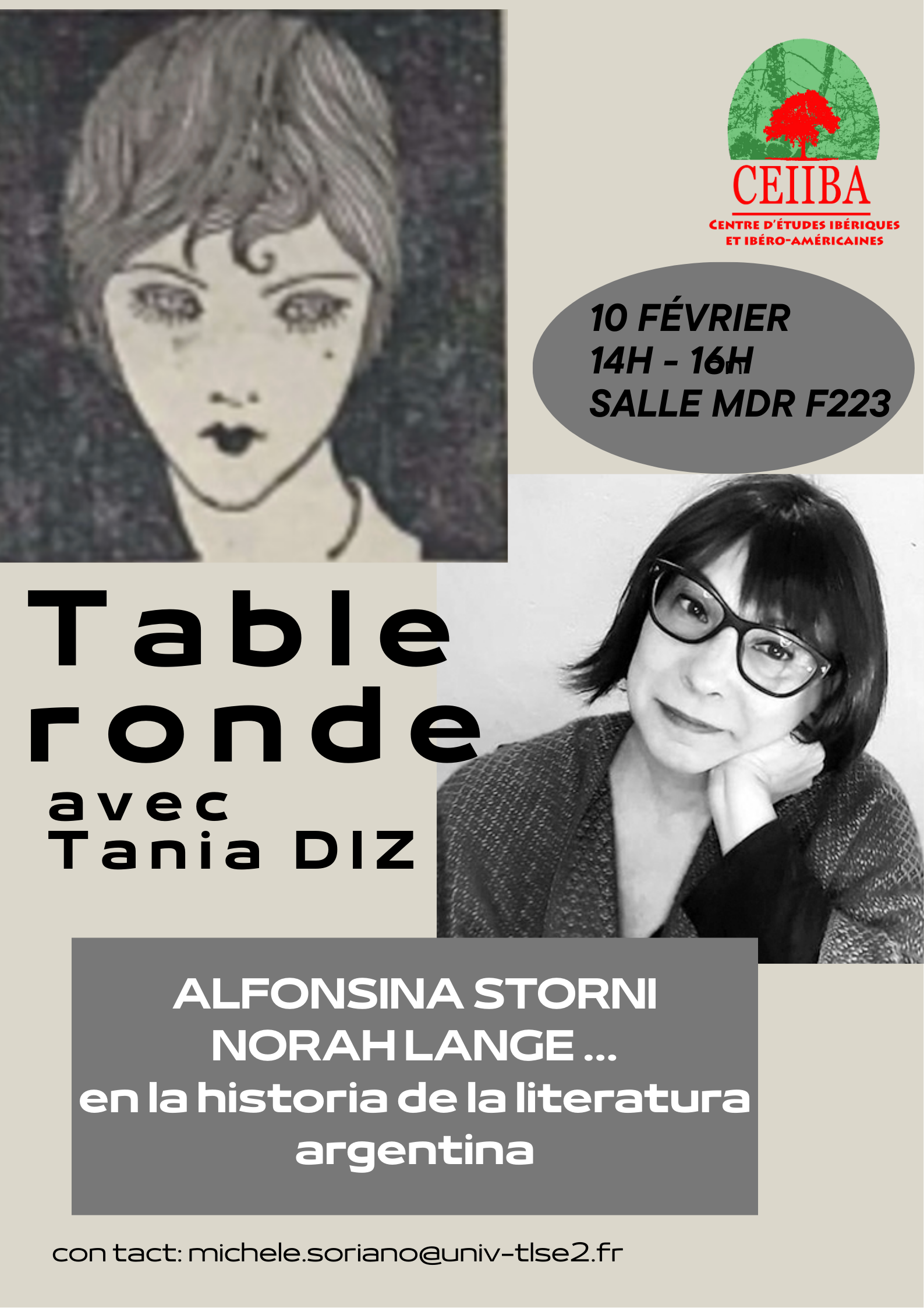 Affiche Table ronde Tania Diz