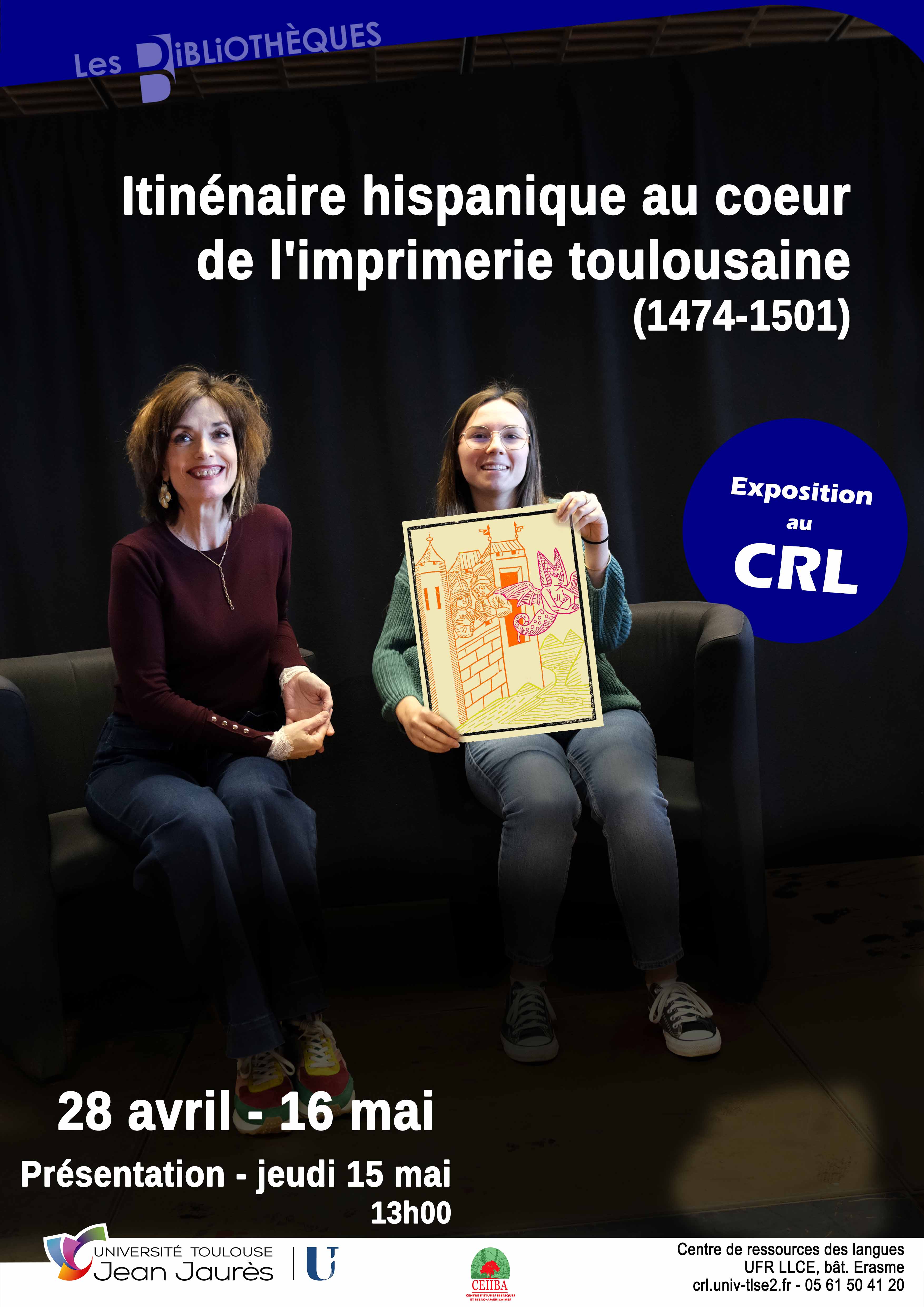 Affiche Expo incunables CRL avril-mai 2025