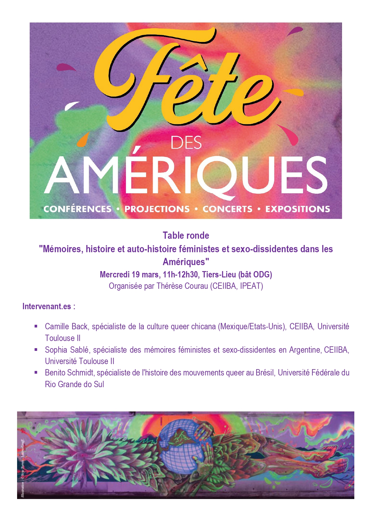 Affiche TR Courau Fête des Amériques